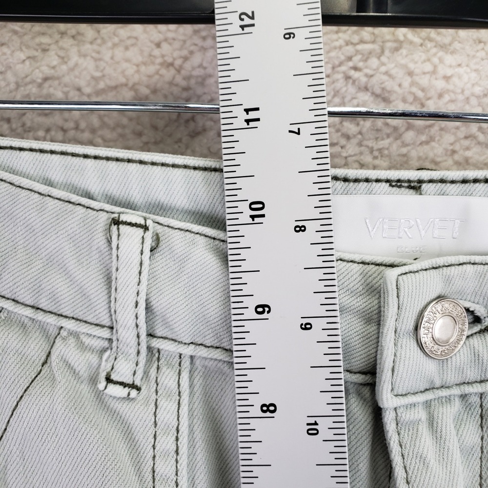 VERVET Wide Leg Jeans Women 28 Light Sage Green Utility High Rise Cargo - Picture 8 of 10